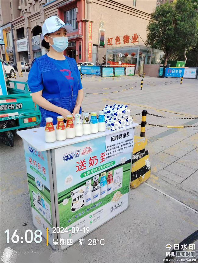 花花牛乳业开封市招聘外场促销员
