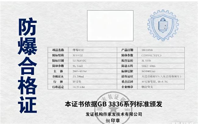 防爆电器合格证最新目录及办理流程
